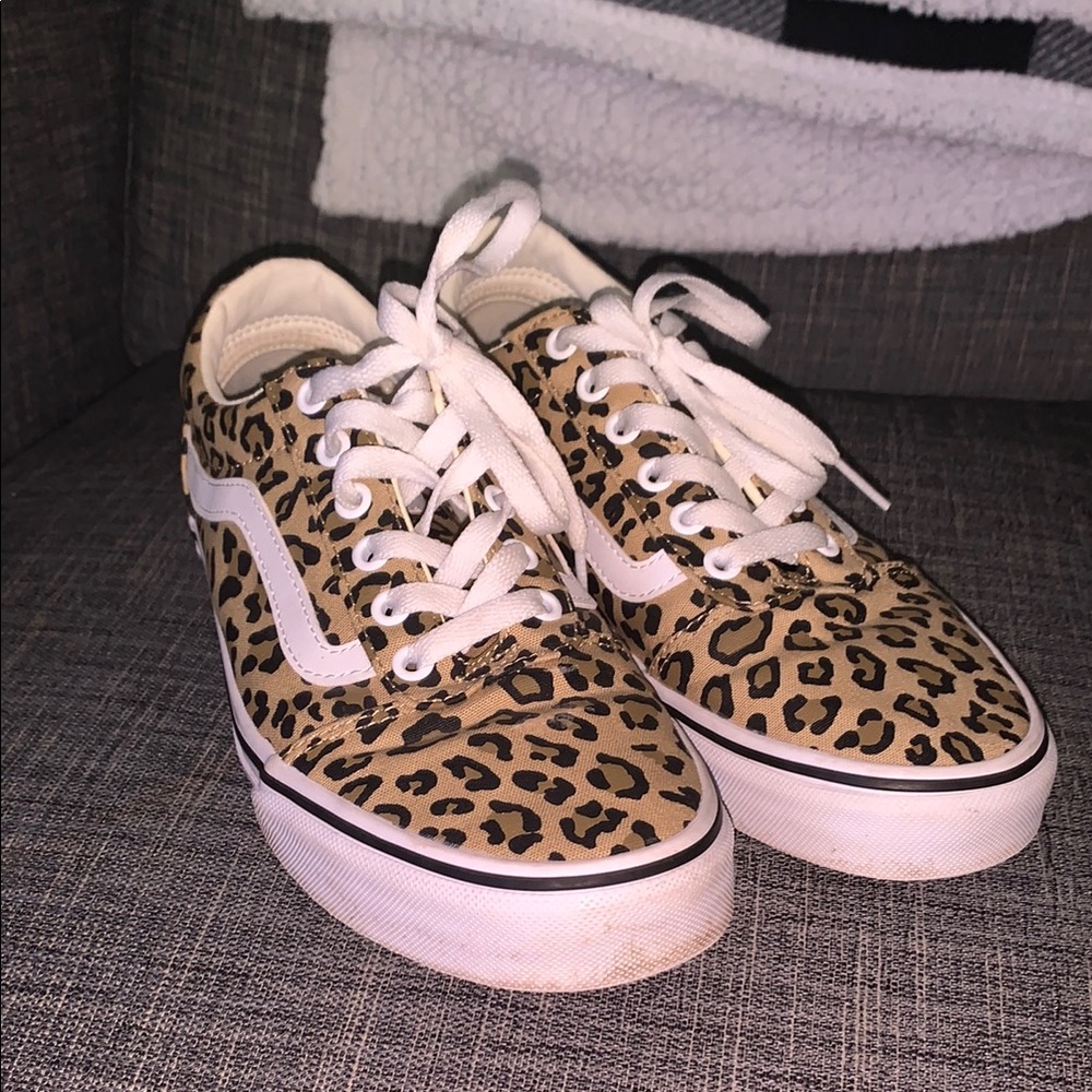 Vans Women's Tan Leopard Sneakers